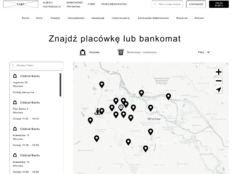 High-fidelity wireframes