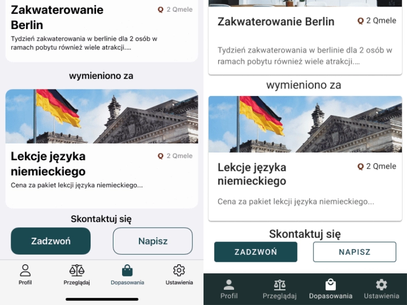 Visual design screens